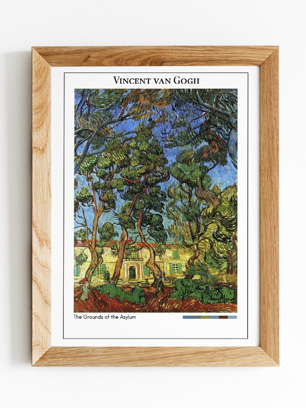 Vincent van Gogh The Grounds of the Asylum Poster