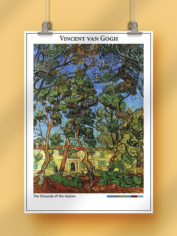 Vincent van Gogh The Grounds of the Asylum Poster