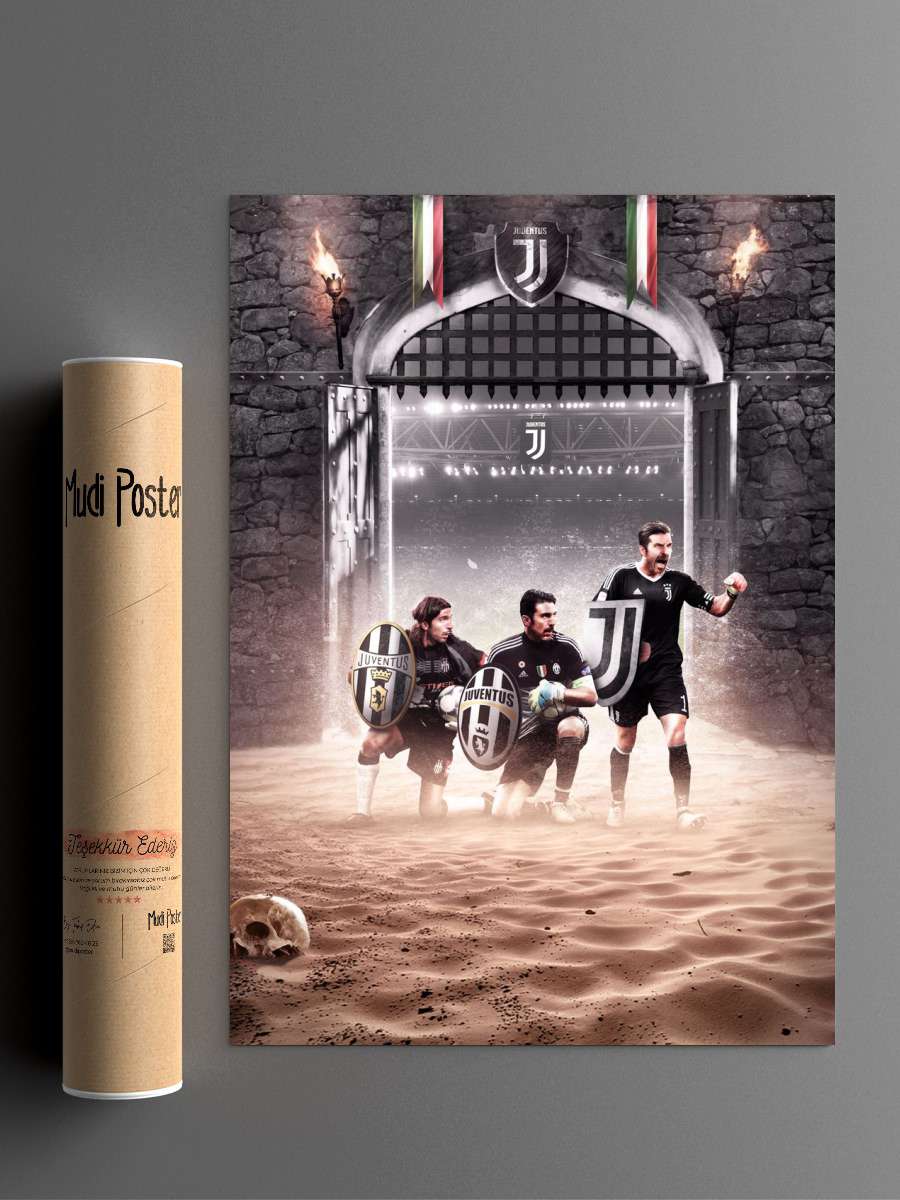 The Italian Shield Futbol Poster Çerçevesiz Yüksek Kalite Futbolcu Duvar Poster