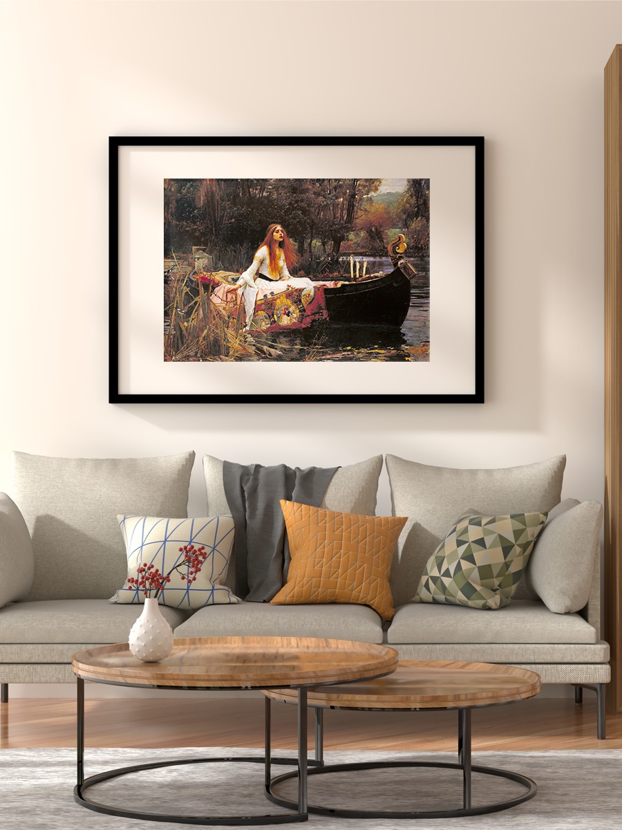 The Lady of Shalott Tablo Sanatsal Ünlü Ressam Poster Çerçevesiz Yüksek Kalite Poster