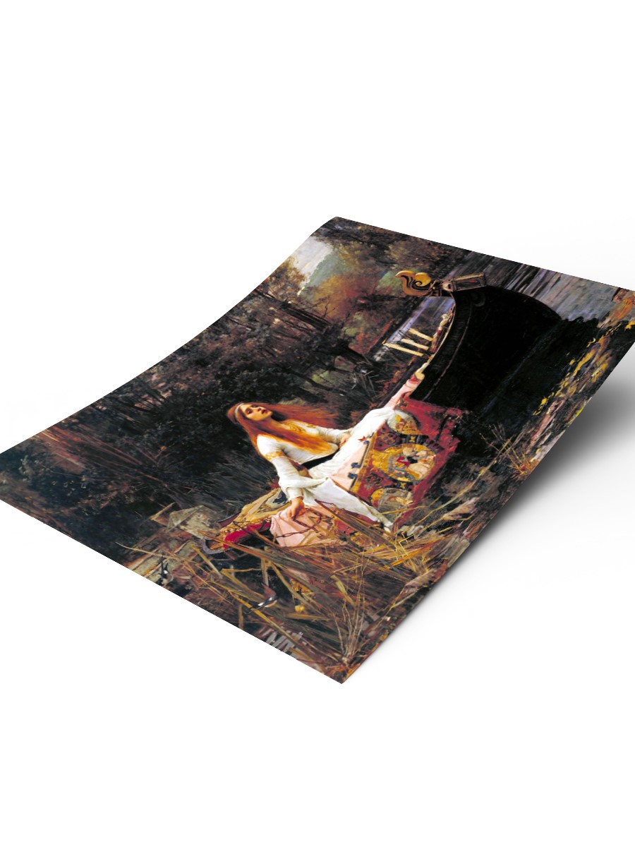The Lady of Shalott Tablo Sanatsal Ünlü Ressam Poster Çerçevesiz Yüksek Kalite Poster