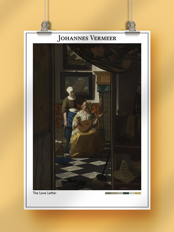 Johannes Vermeer The Love Letter Poster