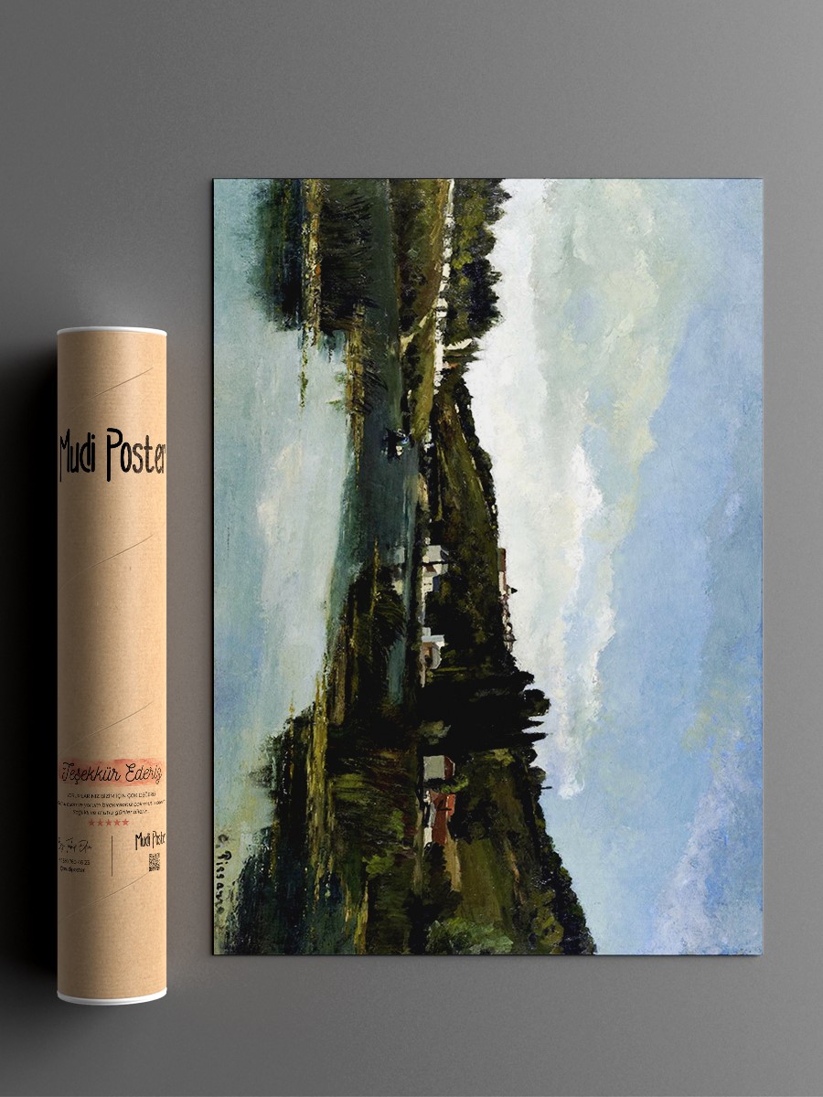 The Marne at Chennevires Tablo Sanatsal Ünlü Ressam Poster Çerçevesiz Yüksek Kalite Poster
