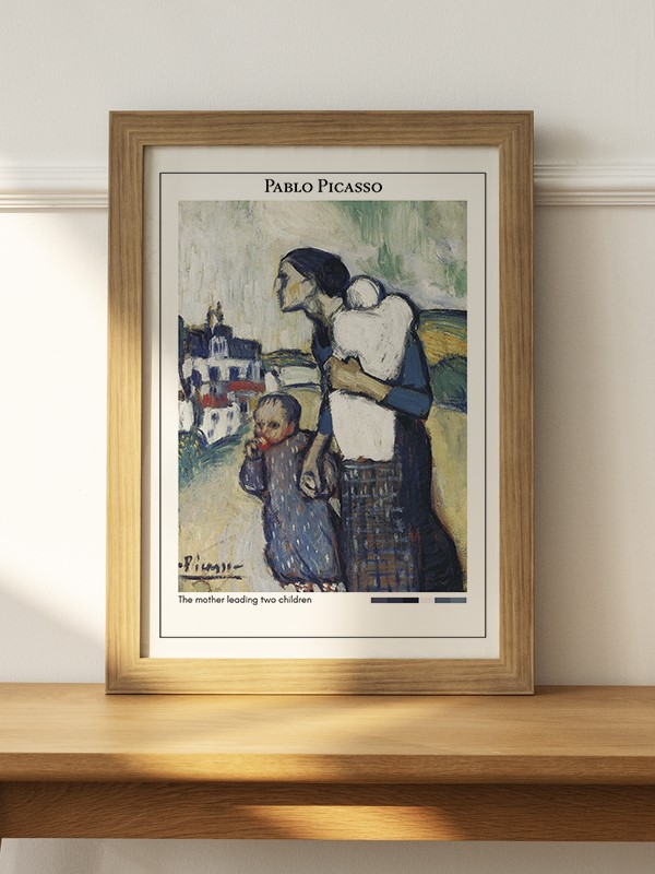 Pablo Picasso The mother leading two children Poster - En İyi Fiyatlarla