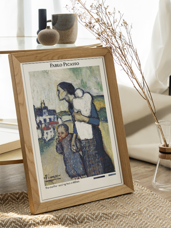 Pablo Picasso The mother leading two children Poster