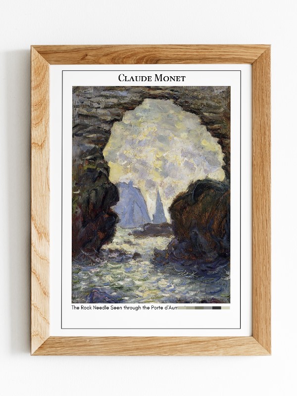 Claude Monet The Rock Needle Seen through the Porte d'Aumont Poster