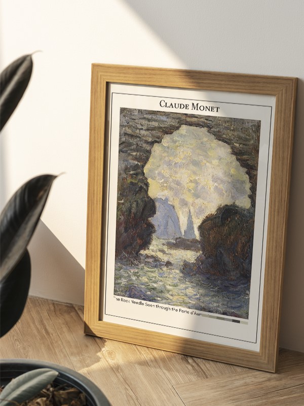 Claude Monet The Rock Needle Seen through the Porte d'Aumont Poster