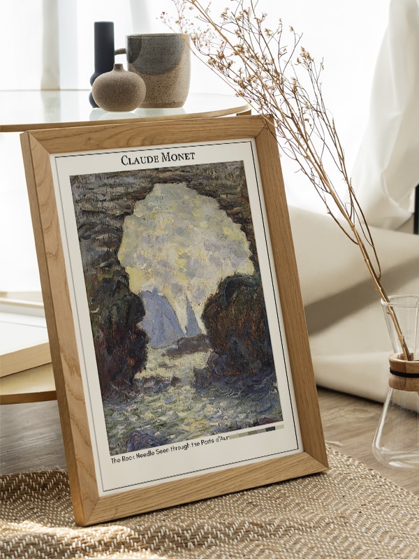 Claude Monet The Rock Needle Seen through the Porte d'Aumont Poster