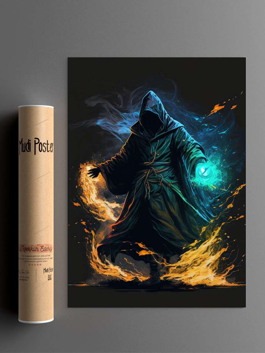 The Shadow Wizard Mage Anime Poster Çerçevesiz Yüksek Kalite Anime Duvar Poster