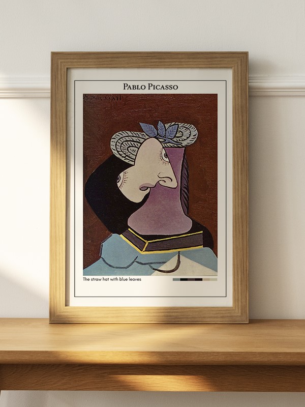 Pablo Picasso The straw hat with blue leaves Poster - En İyi Fiyatlarla