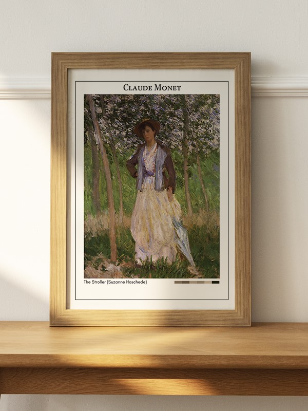 Claude Monet The Stroller (Suzanne Hoschede) Poster - En İyi Fiyatlarla