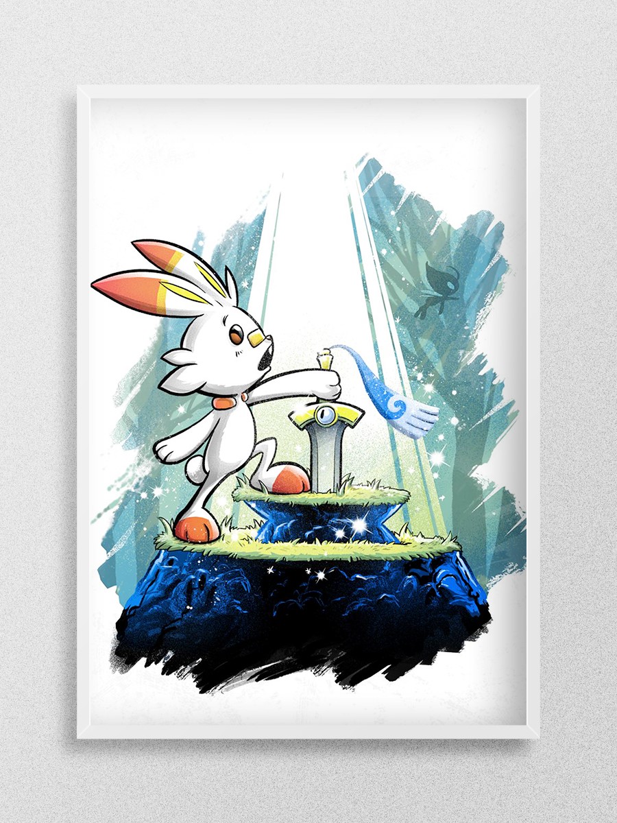 The Sword in the Stone Anime Poster Çerçevesiz Yüksek Kalite Anime Duvar Poster