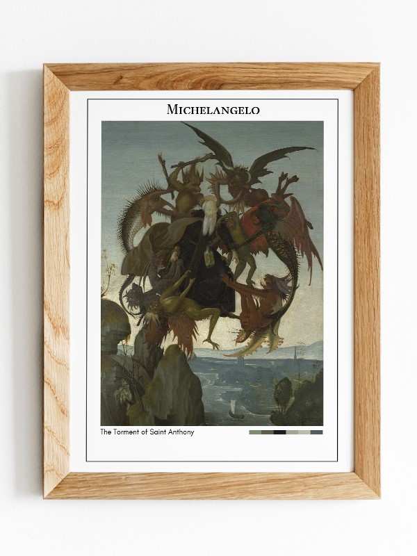 Michelangelo The Torment of Saint Anthony Poster