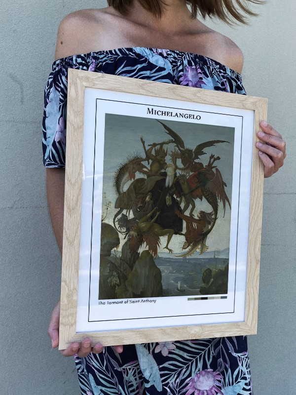 Michelangelo The Torment of Saint Anthony Poster