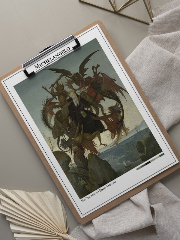 Michelangelo The Torment of Saint Anthony Poster
