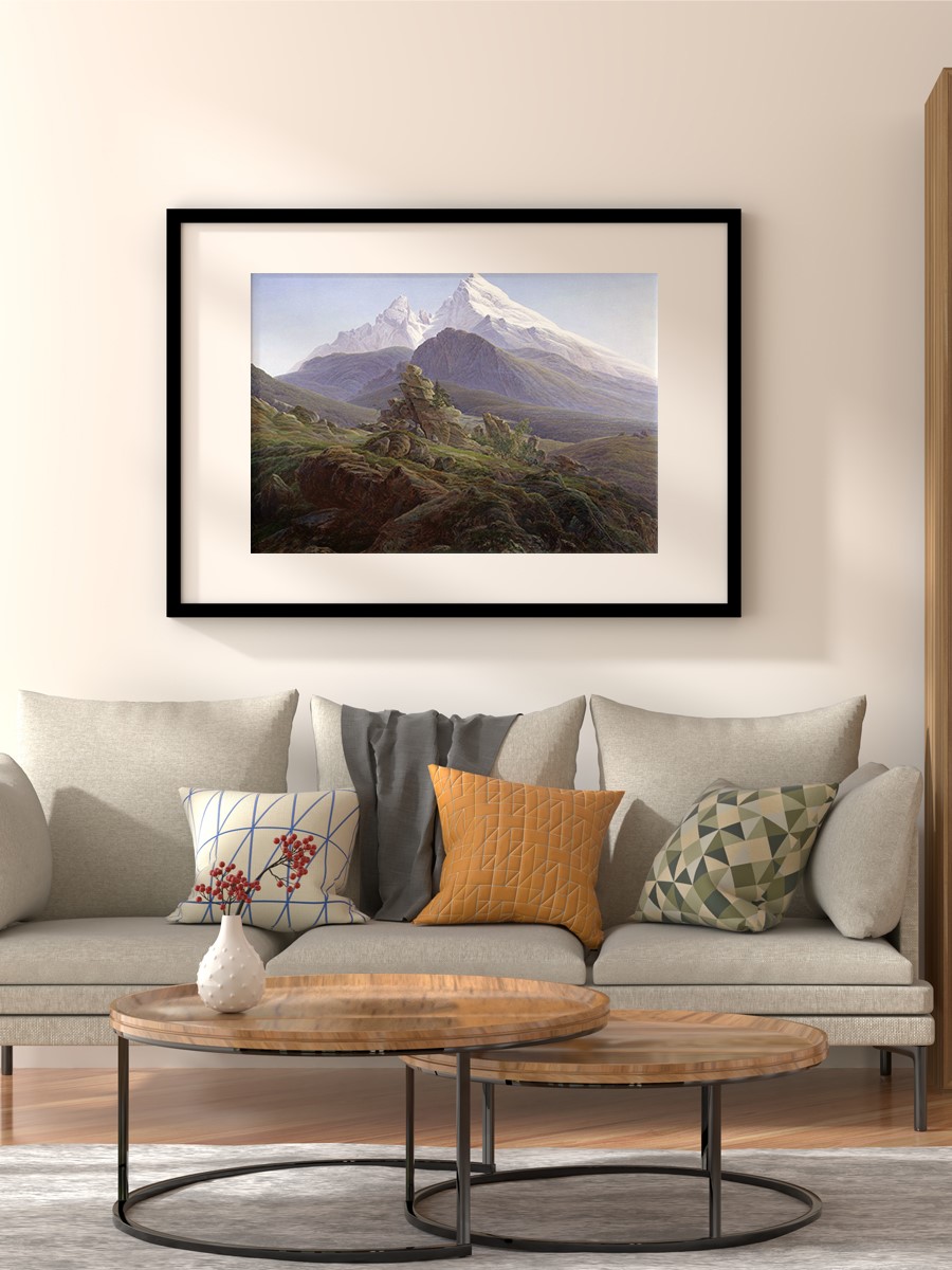 The Watzmann Tablo Sanatsal Ünlü Ressam Poster Çerçevesiz Yüksek Kalite Poster