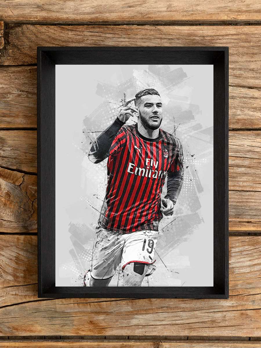 Theo Hernandez Futbol Poster Çerçevesiz Yüksek Kalite Futbolcu Duvar Poster