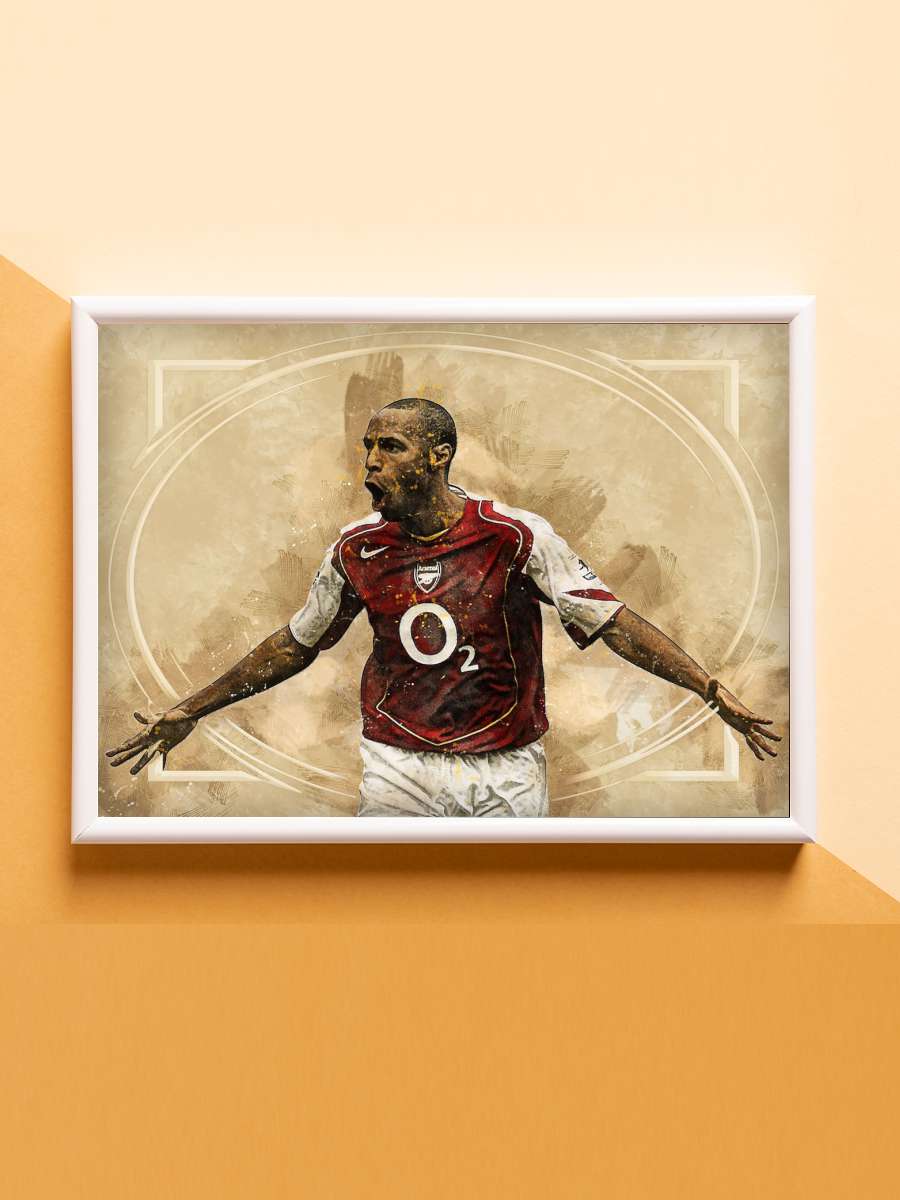 Thierry Henry Futbol Poster Çerçevesiz Yüksek Kalite Futbolcu Duvar Poster