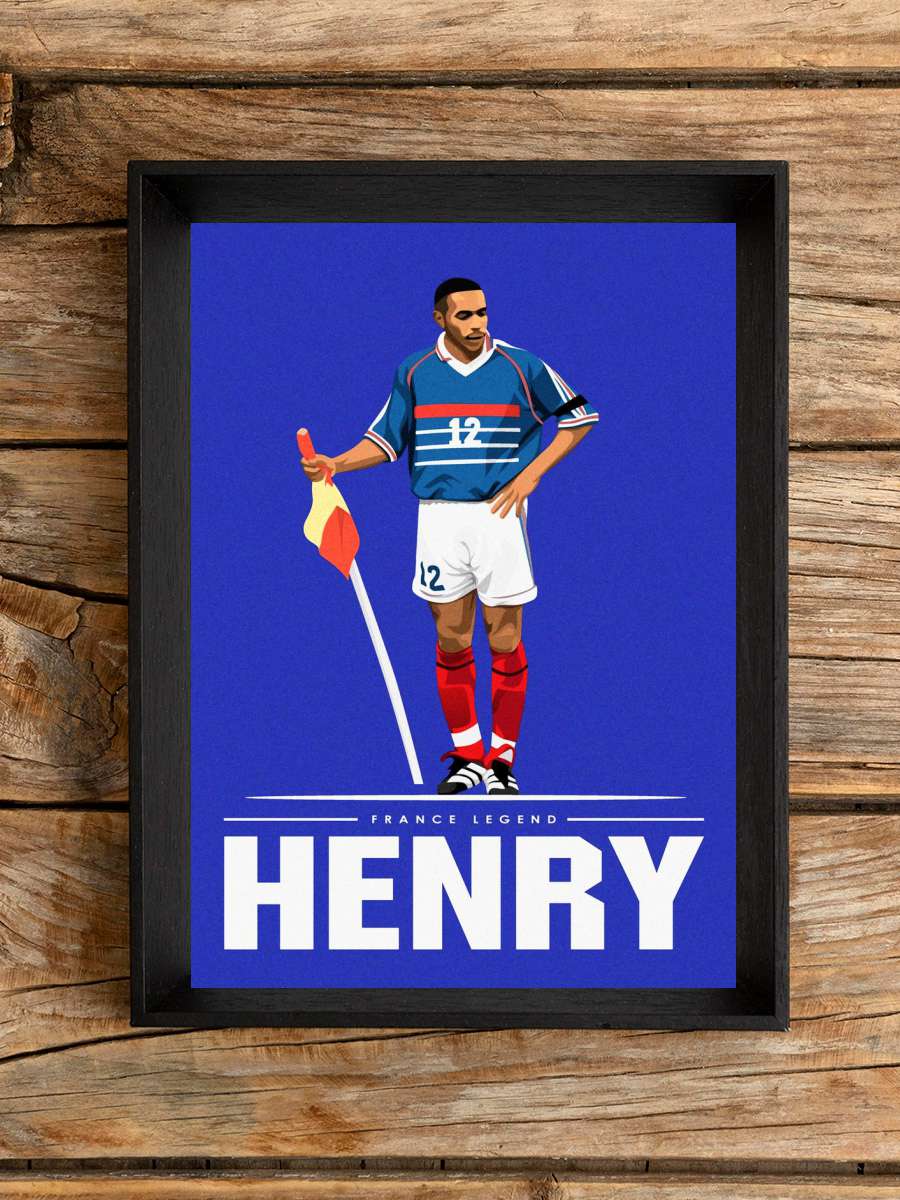 Thierry Henry Minimal Futbol Poster Çerçevesiz Yüksek Kalite Futbolcu Duvar Poster