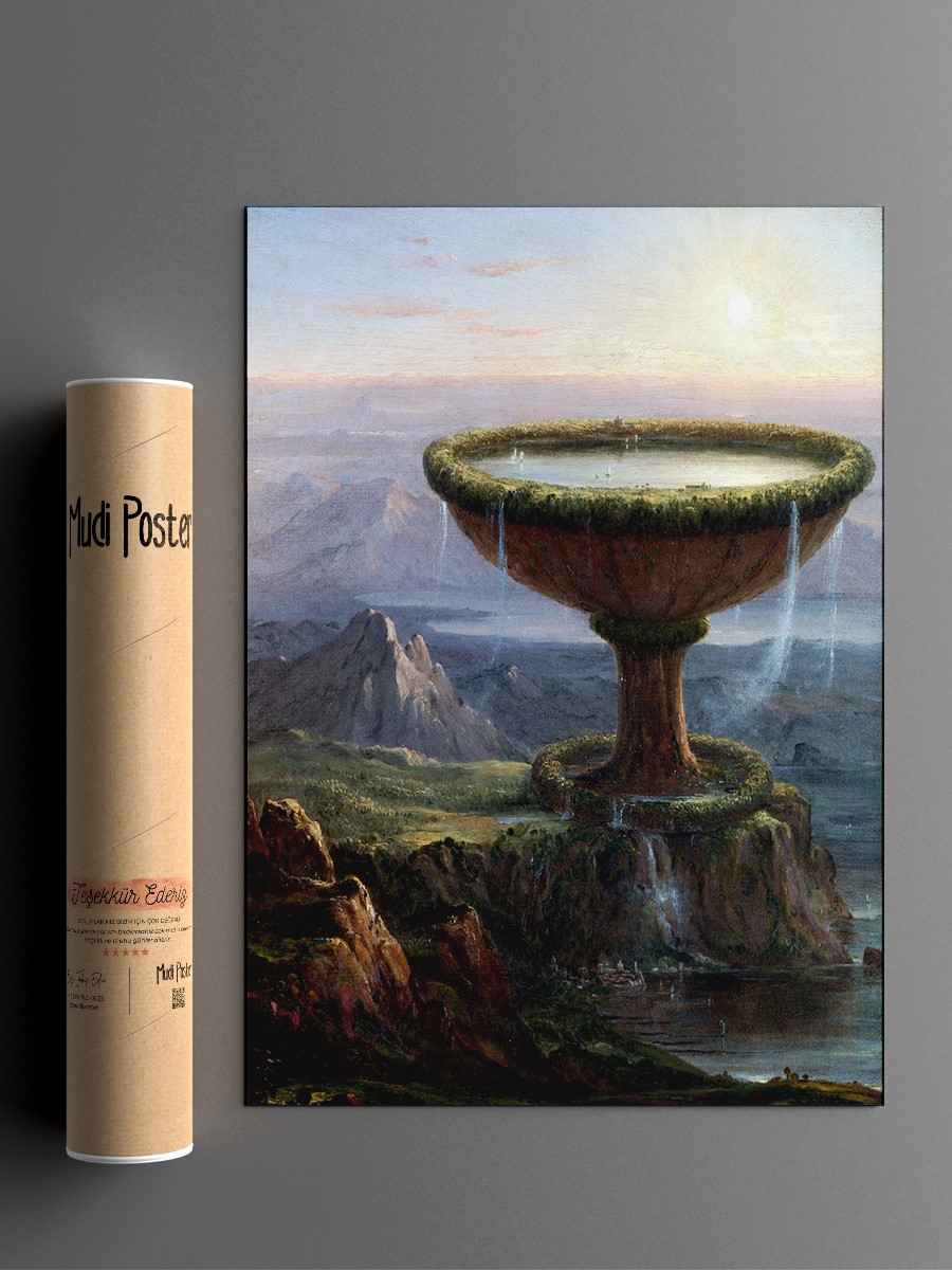 Thomas Cole Titans Goblet  Tablo Sanatsal Ünlü Ressam Poster Çerçevesiz Yüksek Kalite Poster
