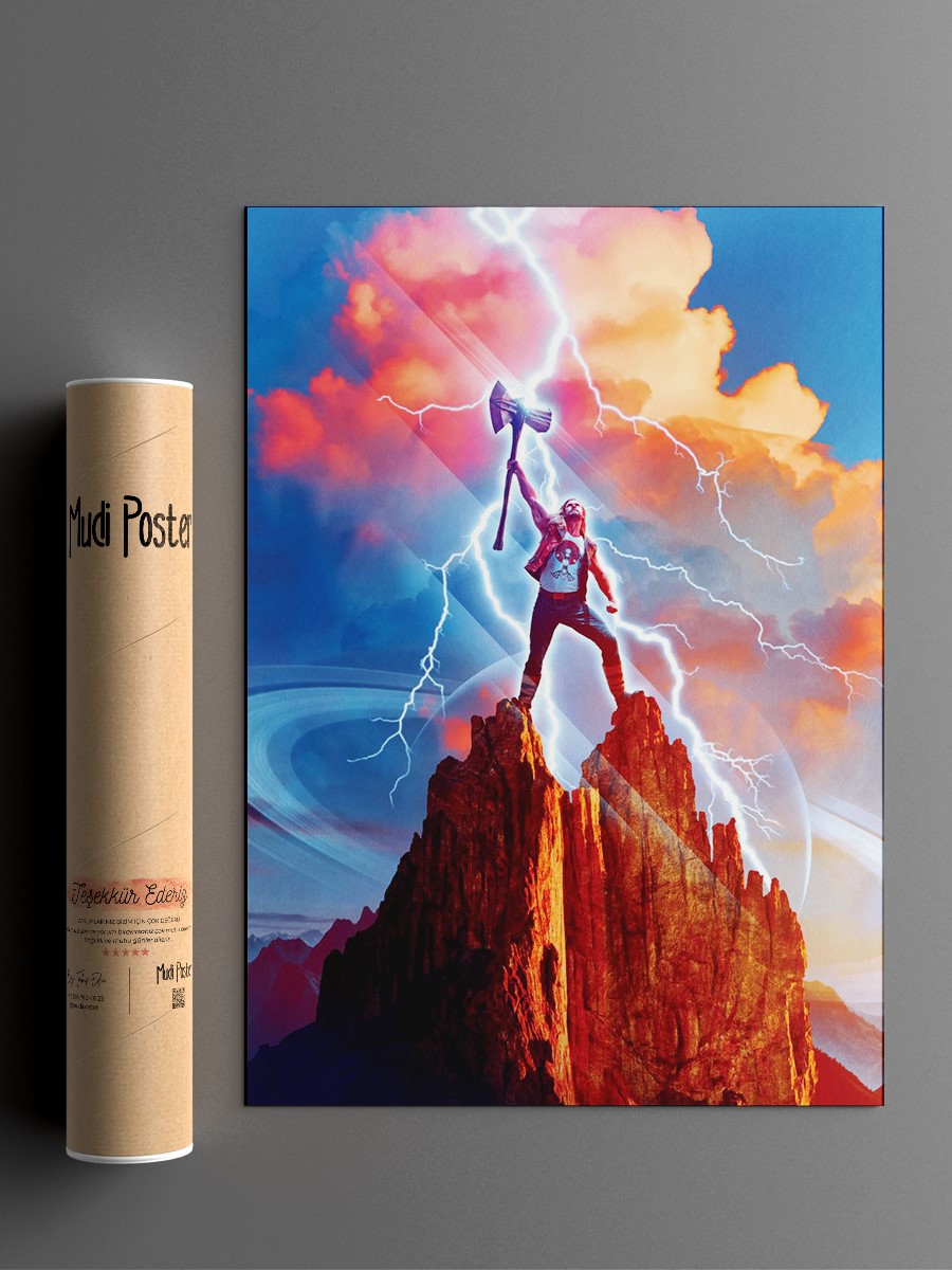 Thor love and Thunder Poster, Çerçevesiz Tv Film Poster