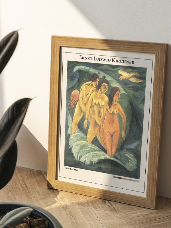 Ernst Ludwig Kirchner Three Bathers Poster