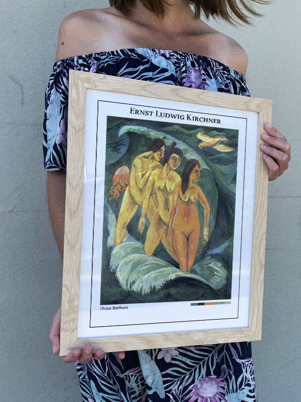 Ernst Ludwig Kirchner Three Bathers Poster