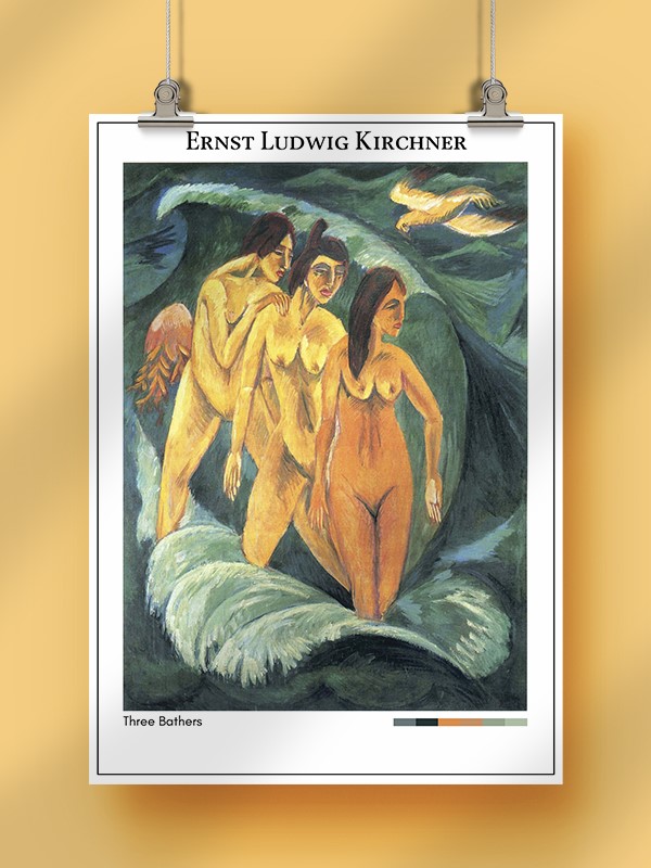 Ernst Ludwig Kirchner Three Bathers Poster