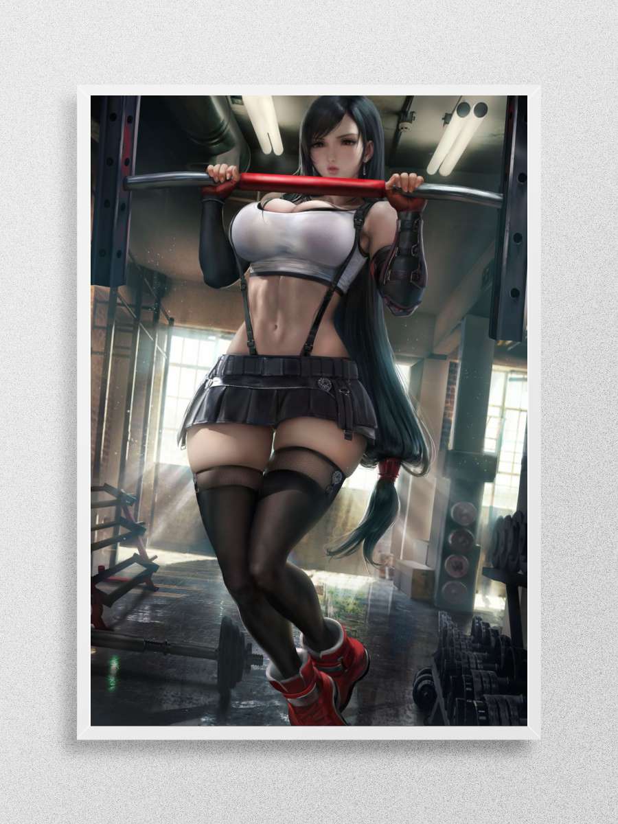 Tifa Pullup Anime Poster Çerçevesiz Yüksek Kalite Anime Duvar Poster