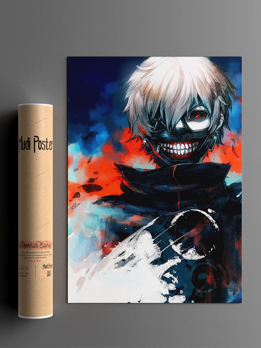 Tokyo Ghoul Anime Poster Çerçevesiz Yüksek Kalite Anime Duvar Poster