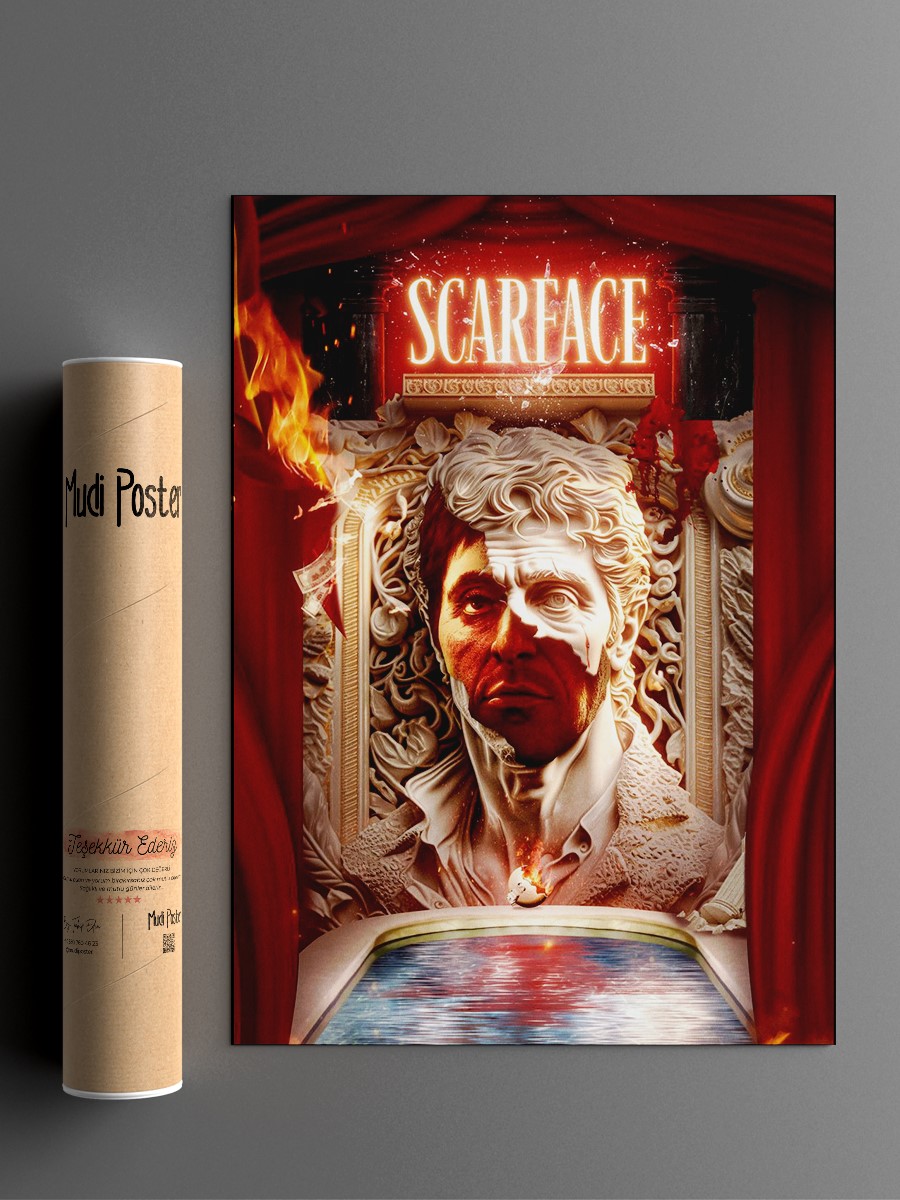 Tony Scar Poster, Çerçevesiz Tv Film Poster