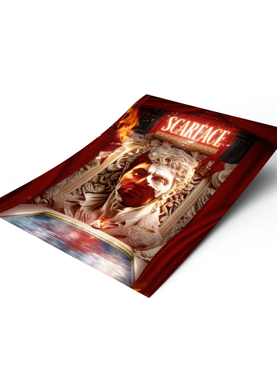 Tony Scar Poster, Çerçevesiz Tv Film Poster