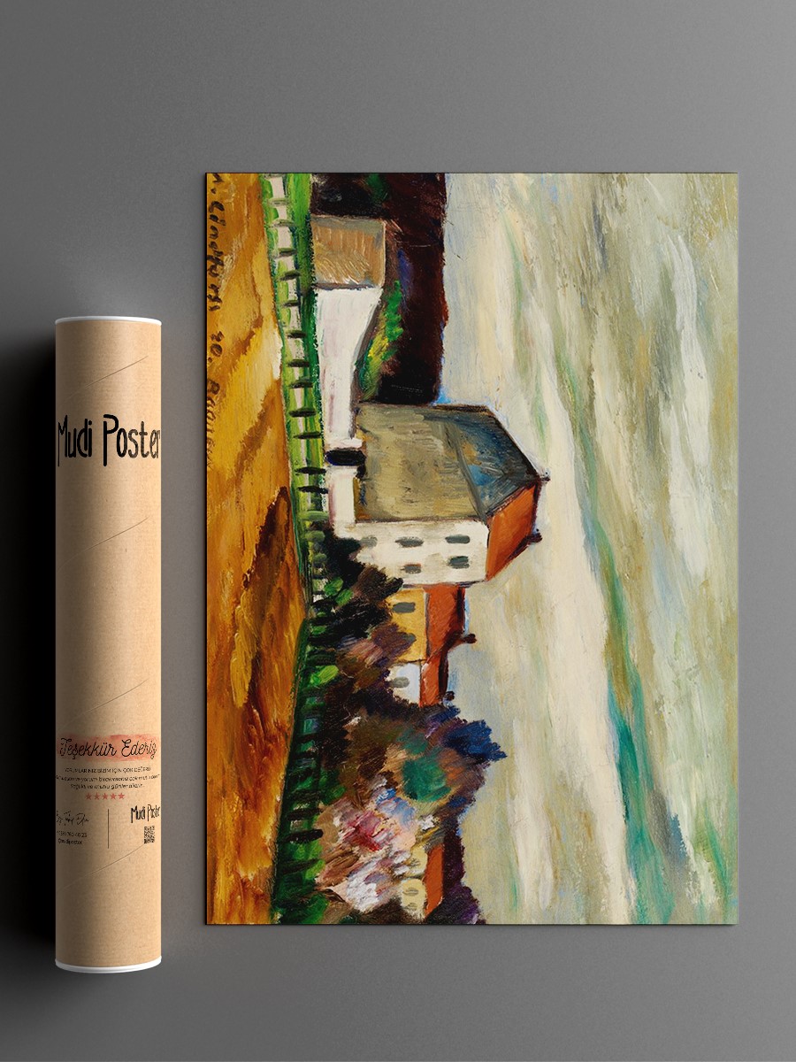 Town View of Bagneux Tablo Sanatsal Ünlü Ressam Poster Çerçevesiz Yüksek Kalite Poster