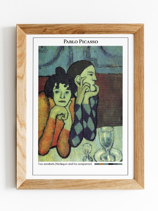 Pablo Picasso Two acrobats (Harlequin and his companion) Poster