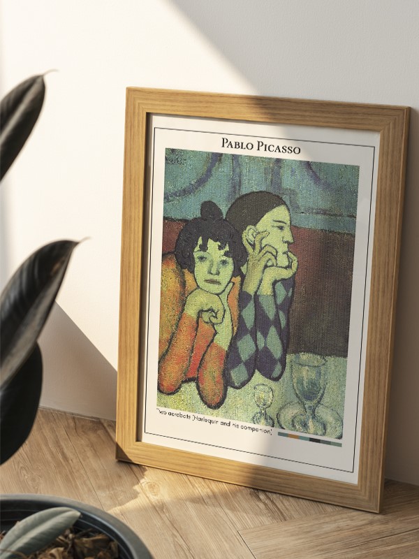 Pablo Picasso Two acrobats (Harlequin and his companion) Poster