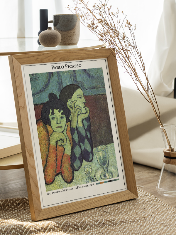 Pablo Picasso Two acrobats (Harlequin and his companion) Poster