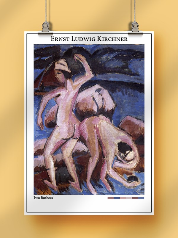 Ernst Ludwig Kirchner Two Bathers Poster