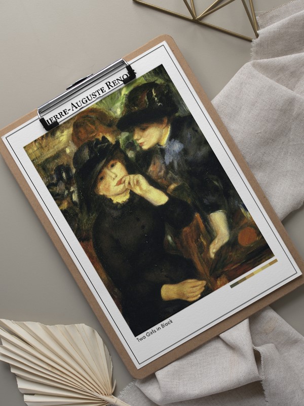 Pierre-Auguste Renoir Two Girls in Black Poster