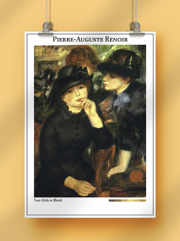 Pierre-Auguste Renoir Two Girls in Black Poster