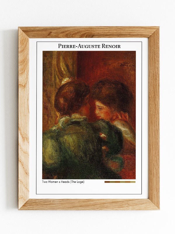 Pierre-Auguste Renoir Two Women s Heads (The Loge) Poster