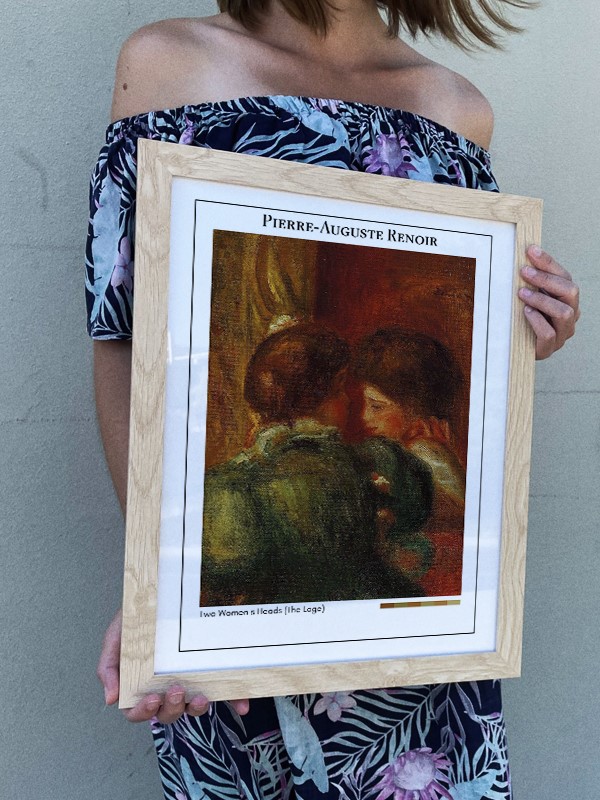 Pierre-Auguste Renoir Two Women s Heads (The Loge) Poster