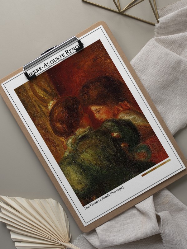 Pierre-Auguste Renoir Two Women s Heads (The Loge) Poster