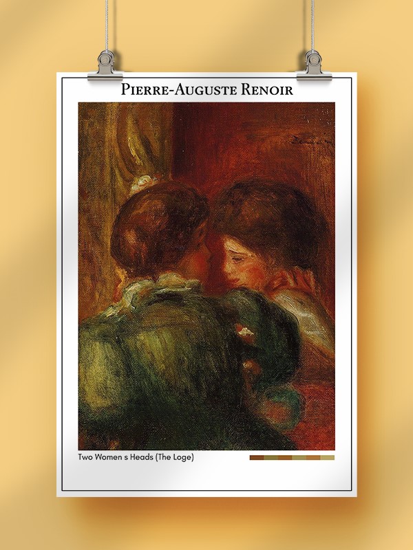 Pierre-Auguste Renoir Two Women s Heads (The Loge) Poster
