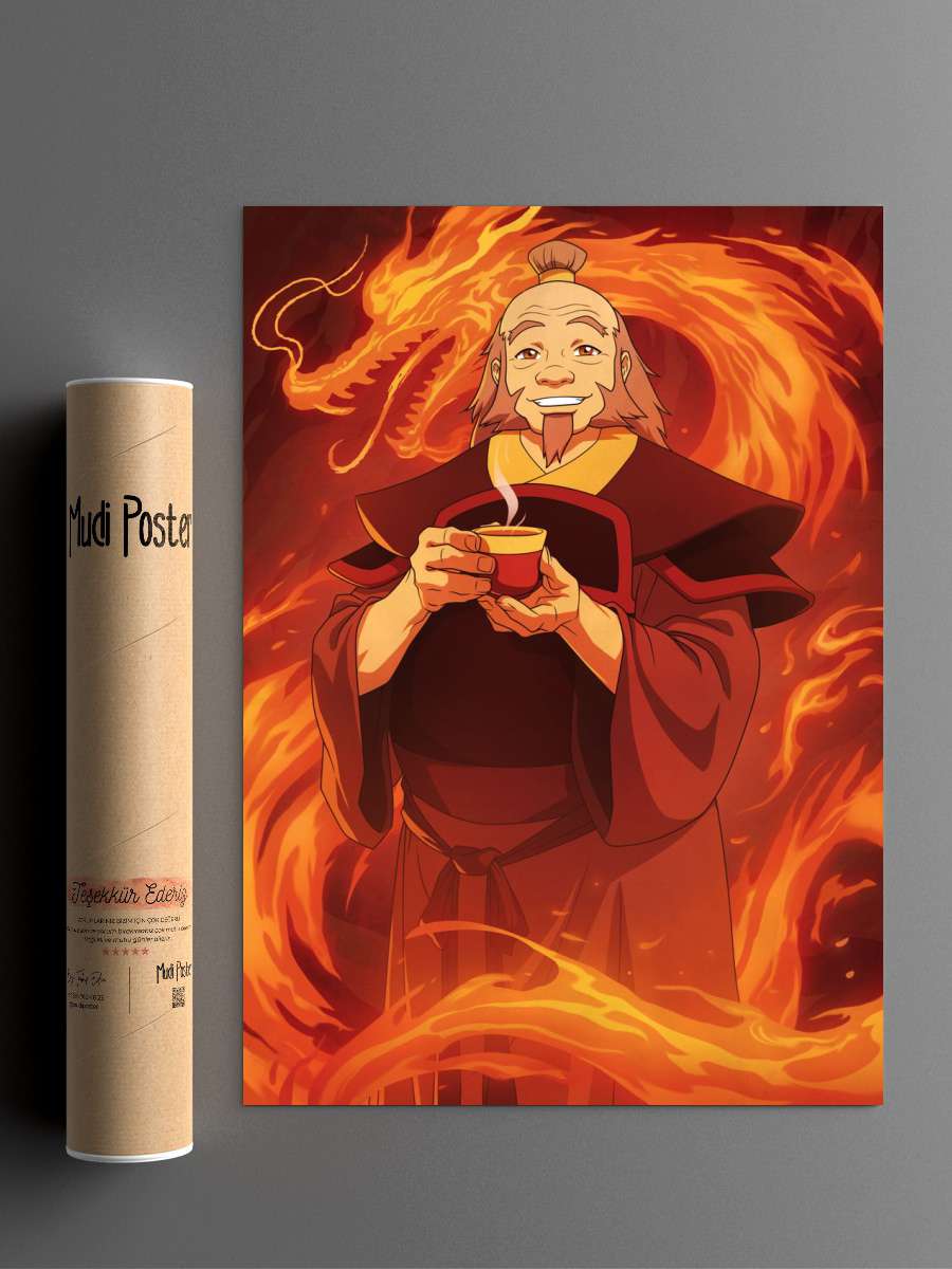 Uncle Iroh Anime Poster Çerçevesiz Yüksek Kalite Anime Duvar Poster