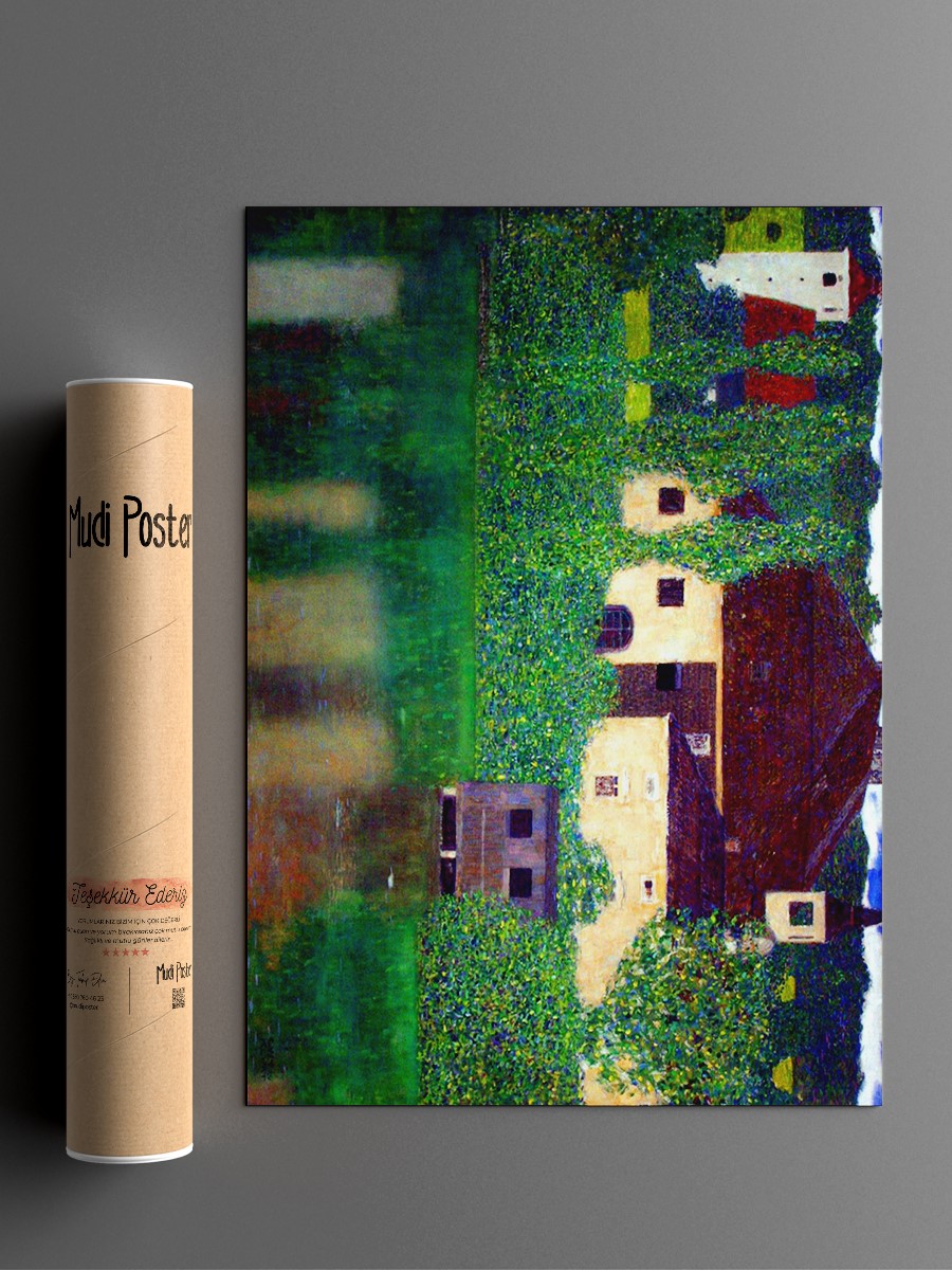 Unterach Manor Tablo Sanatsal Ünlü Ressam Poster Çerçevesiz Yüksek Kalite Poster
