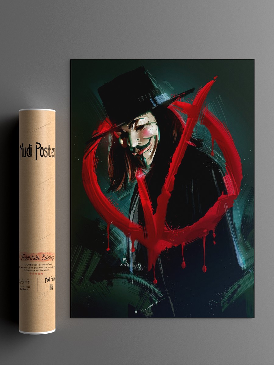 V for Vendetta Poster, Çerçevesiz Tv Film Poster
