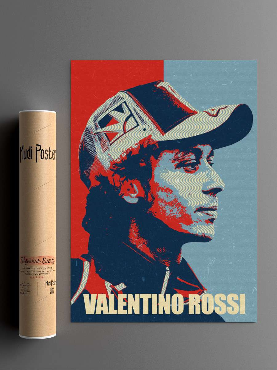 Valentino Rossi Futbol Poster Çerçevesiz Yüksek Kalite Futbolcu Duvar Poster