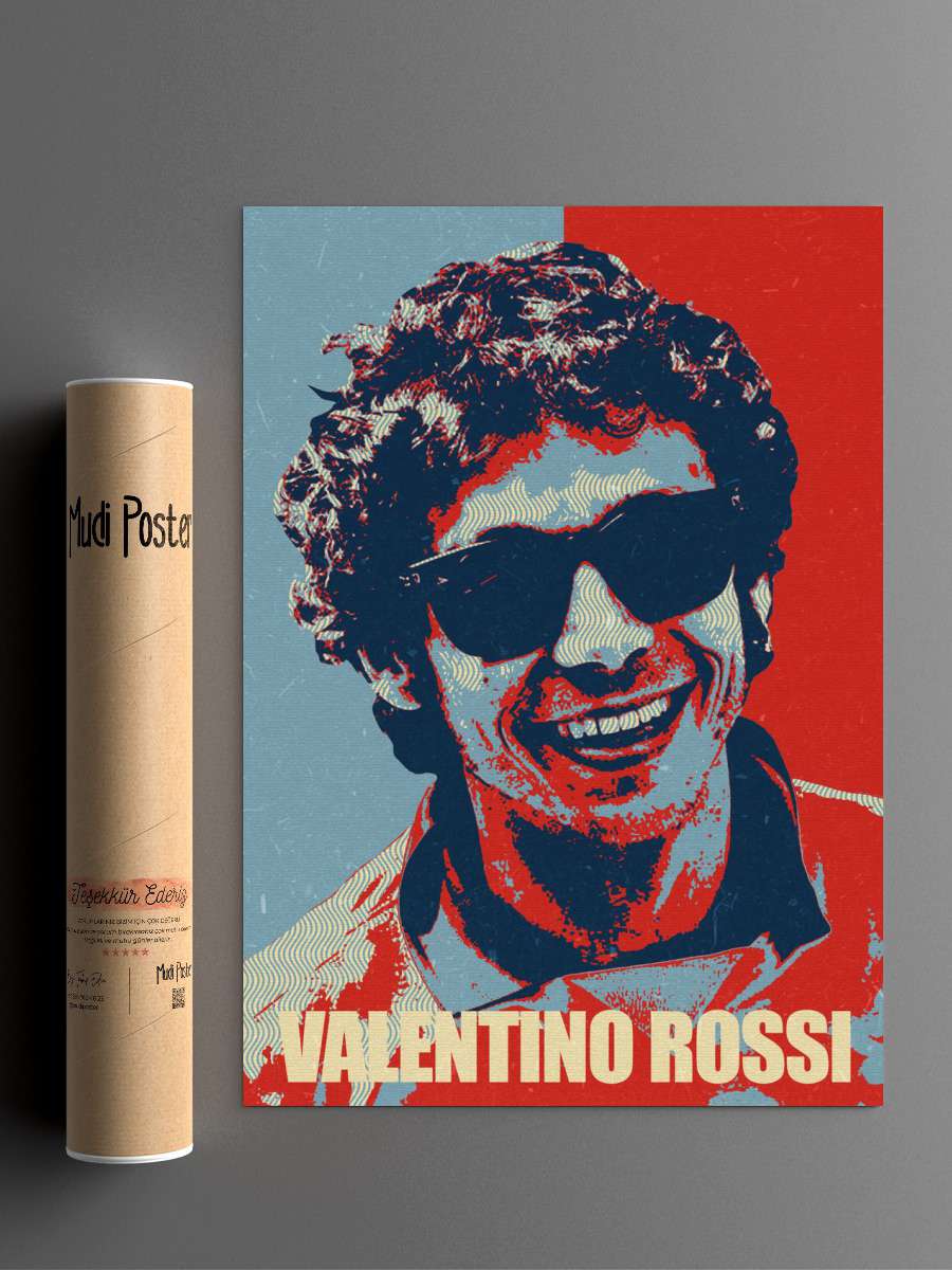 Valentino Rossi Futbol Poster Çerçevesiz Yüksek Kalite Futbolcu Duvar Poster