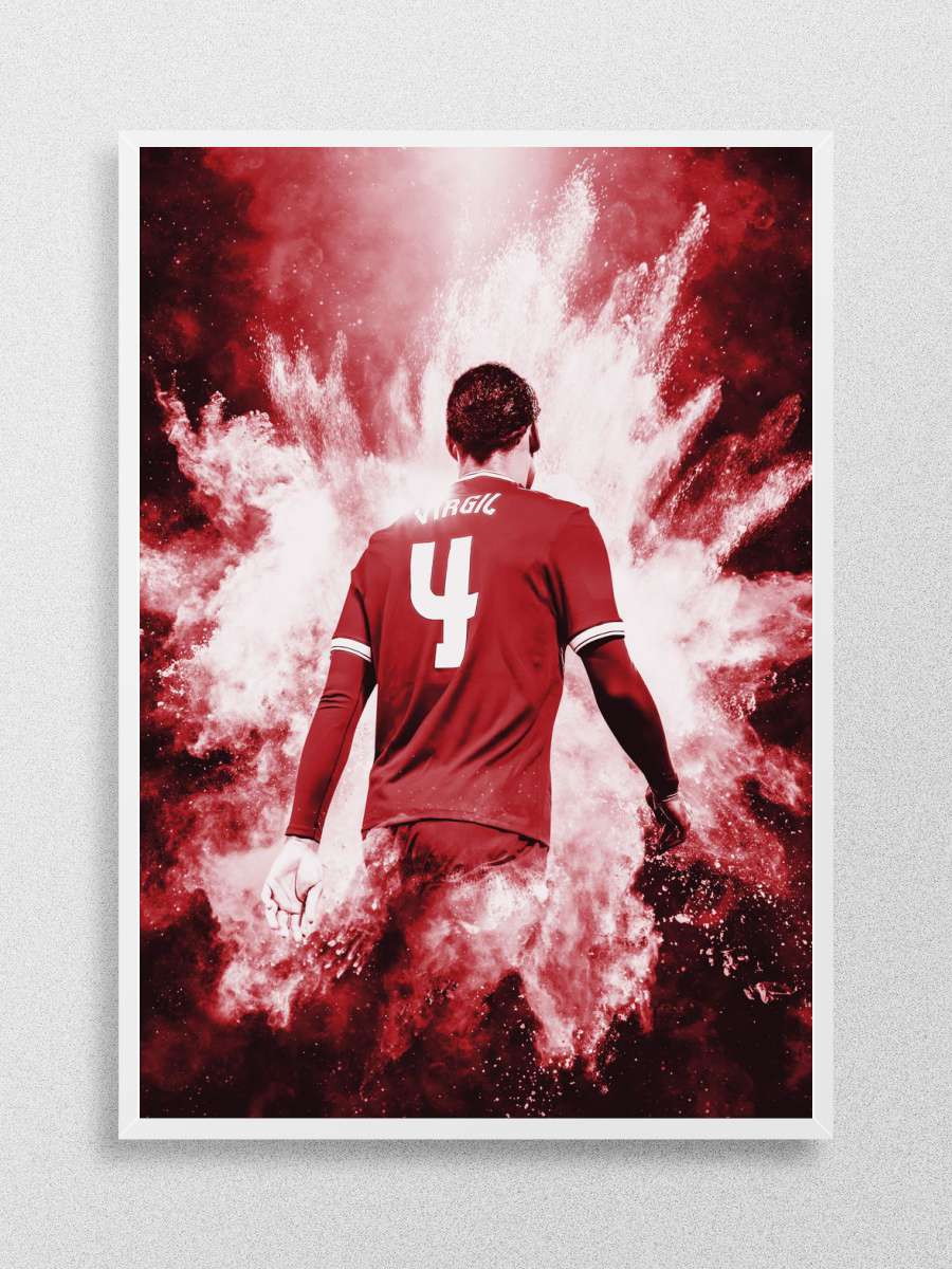 Van Dijk Illustration Futbol Poster Çerçevesiz Yüksek Kalite Futbolcu Duvar Poster - En İyi Fiyatlarla