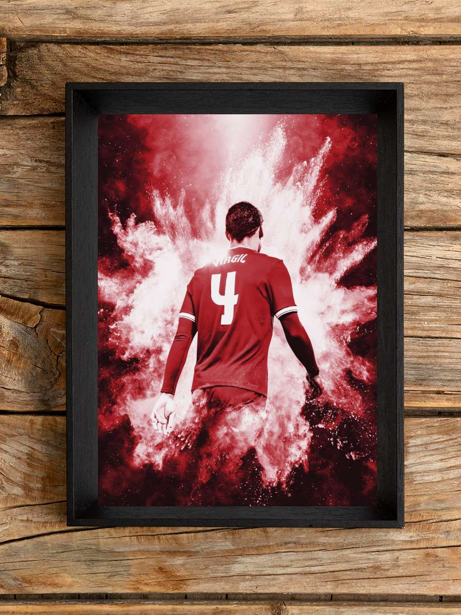 Van Dijk Illustration Futbol Poster Çerçevesiz Yüksek Kalite Futbolcu Duvar Poster